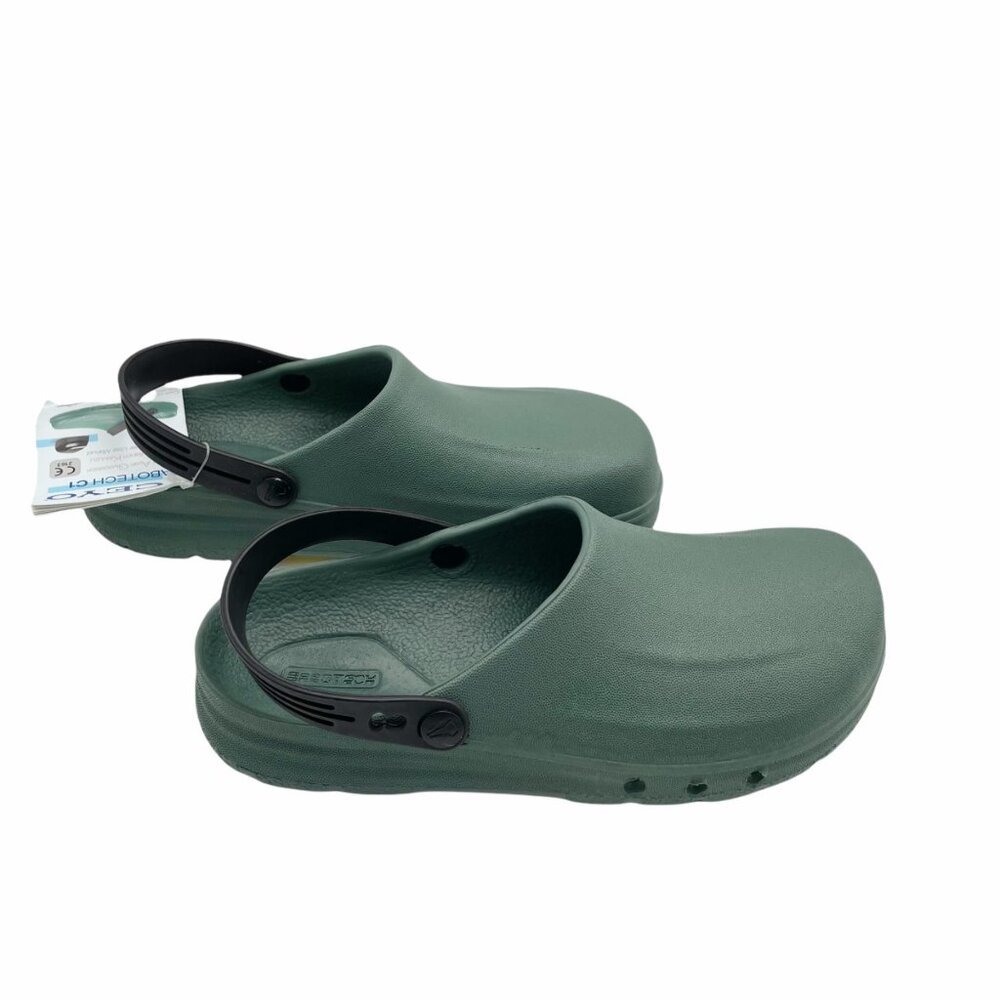 NWT Ceyo Sage Green Comfort Clogs Womens Size 5-6 Breathable Comfort Sabotech C1 - Picture 2 of 7